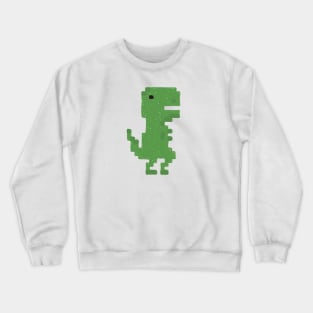 Hand-drawn Pixel Tyrannosaurus Rex Crewneck Sweatshirt